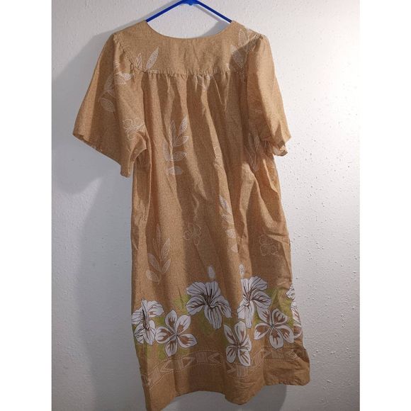 ANTHONY RICHARDS CAFTAN House Dress Sz Medium Brown - Picture 3 of 3